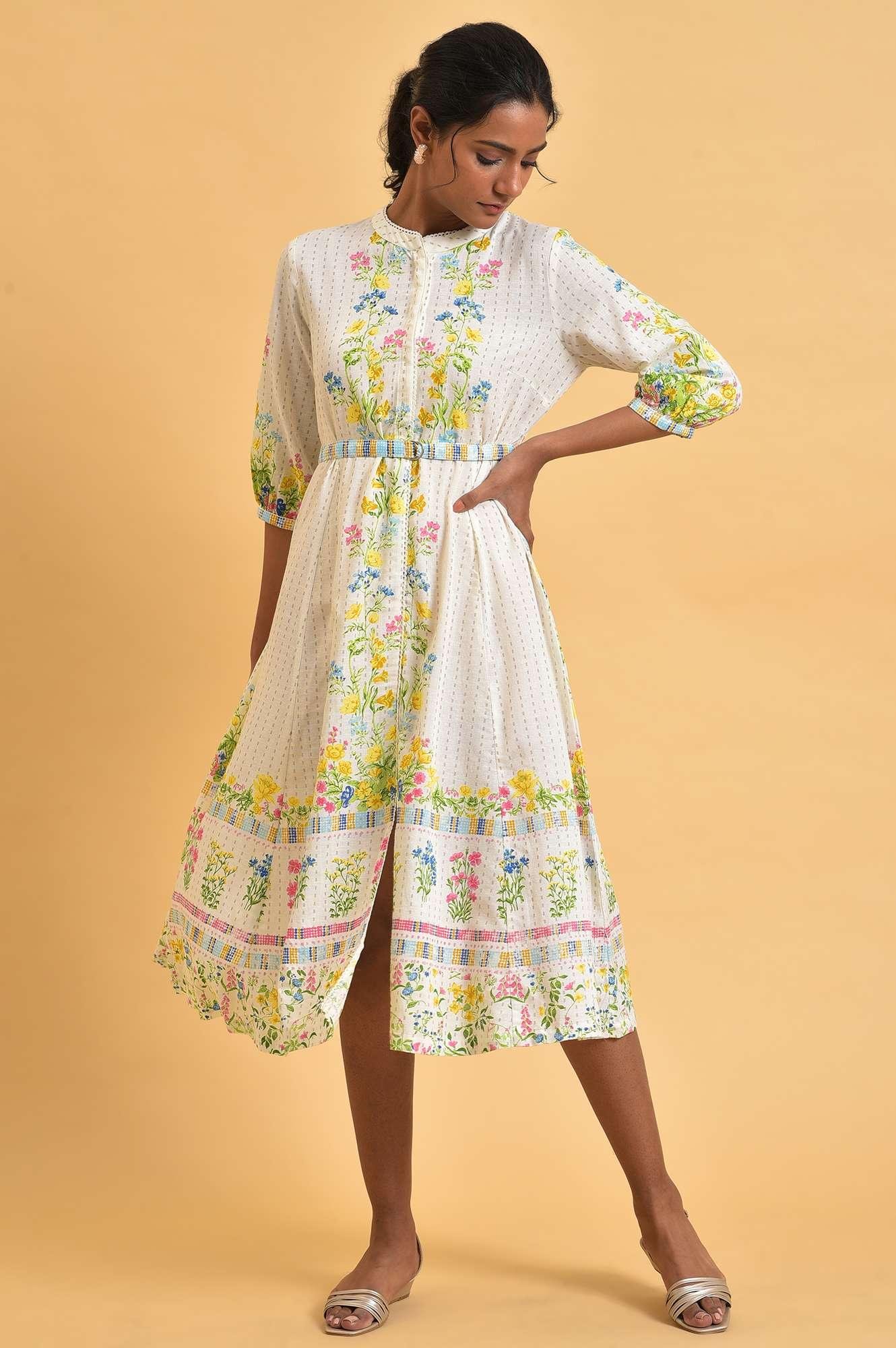 White Floral Summer Vacay Dress - Image 8